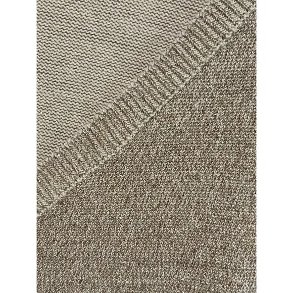 Maggie‎ Barnes Womens Sz 3x Metallic Gold Sweater Holiday Career V Neck Light - Picture 4 of 10